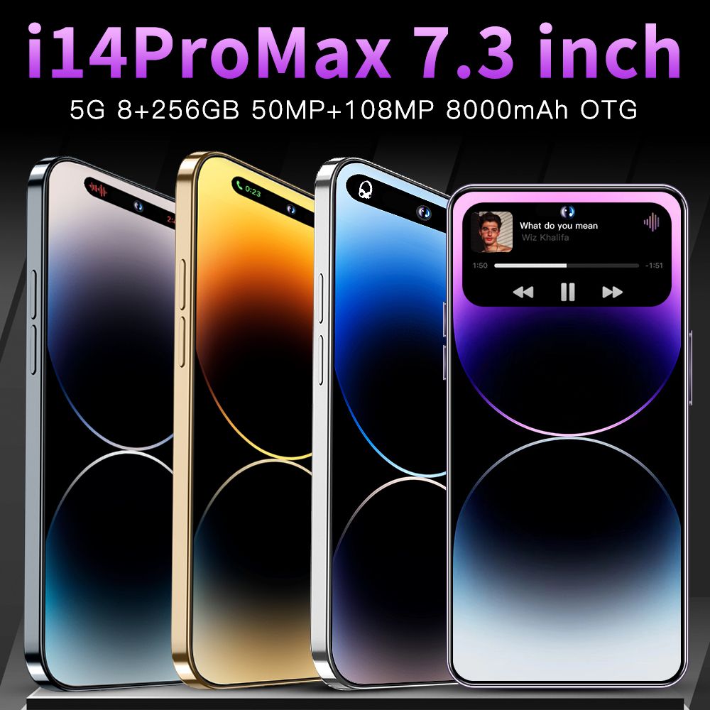 Смартфон динамический остров Phone 14 Promax 7.3 смартфоны，1 - купить по  выгодной цене в интернет-магазине OZON (1302610384)