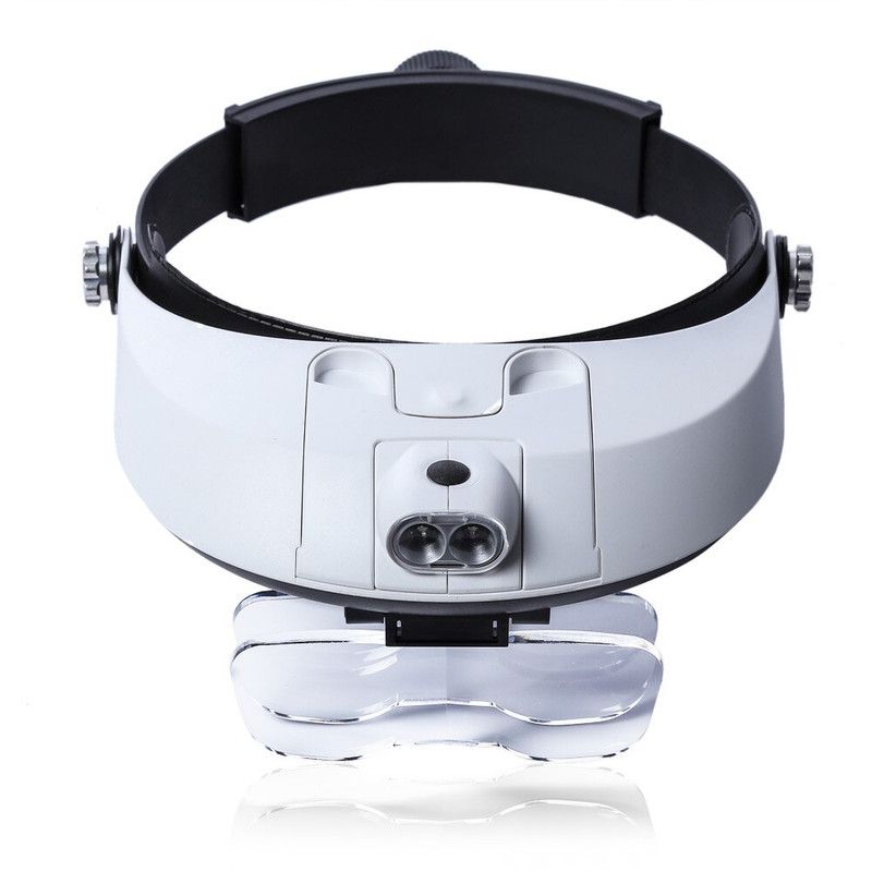 Лупы бинокулярные налобные с подсветкой. 2 Led Headband Illuminating Magnifier mg81001-g. Очки бинокулярные mg81001-g. Mg81001-a. Лупа - очки налобная с подсветкой (5led).