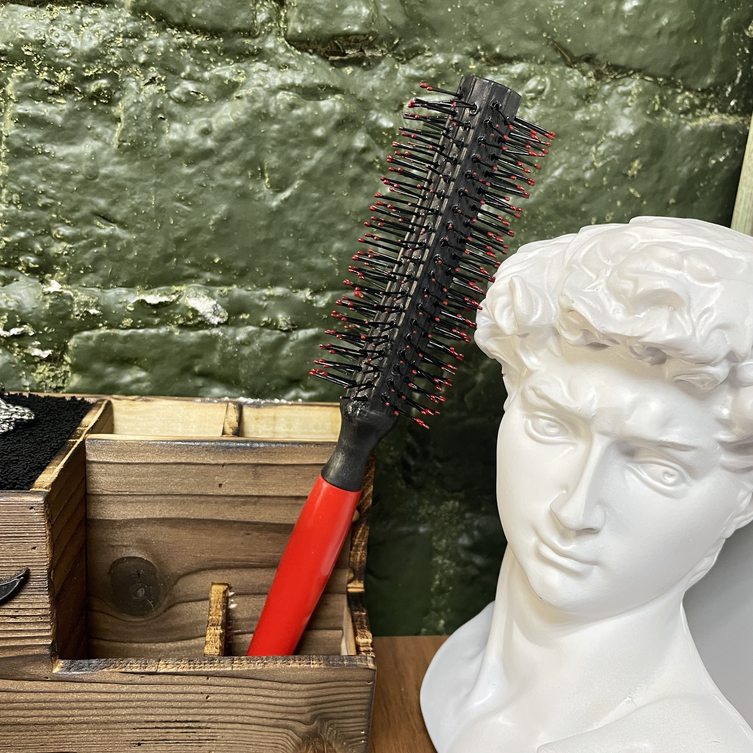 Круглая расческа для укладки волос феном профессиональная мужская ...