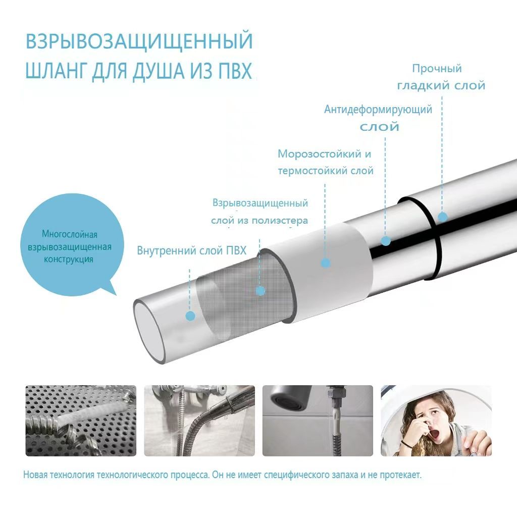Шланг для душа, 3 м ПВХ ручной душевой лейки шланг, для купания туалета ...