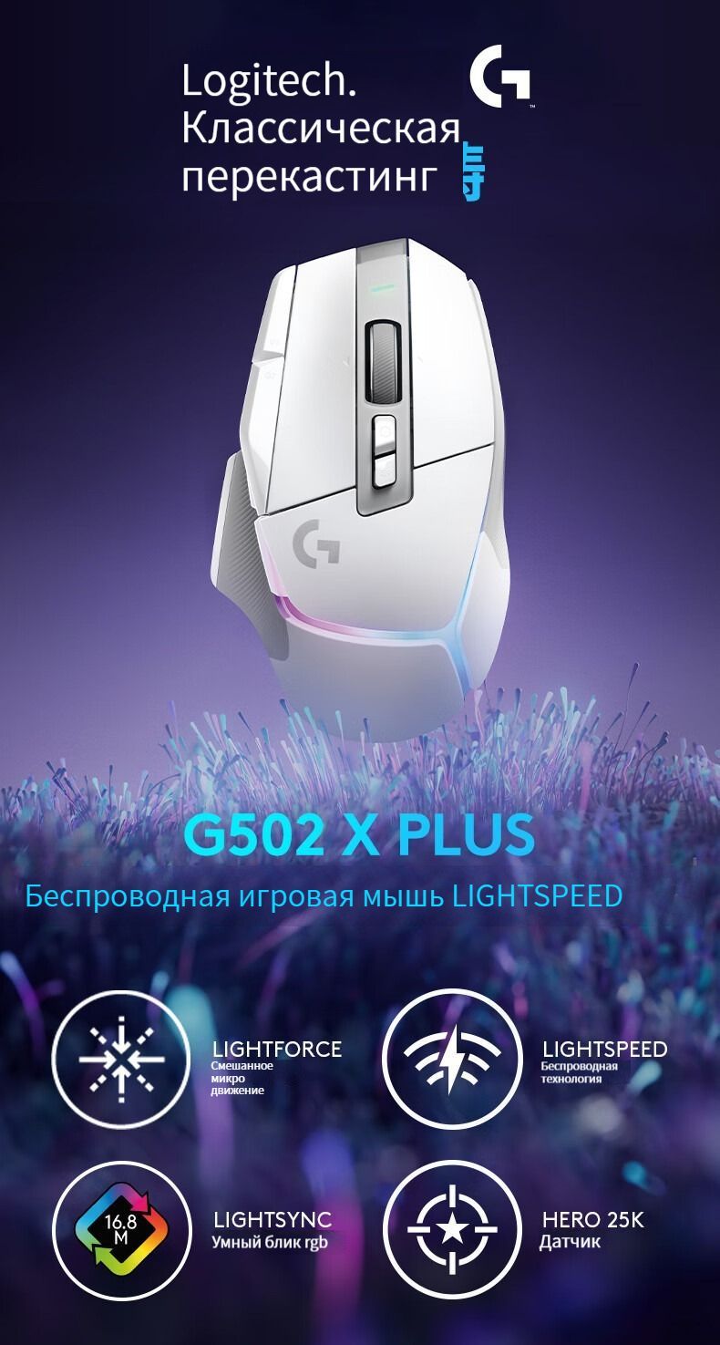 Игровая мышь беспроводная Logitech G B/G502 X PLUS Logitech G G502 X ...