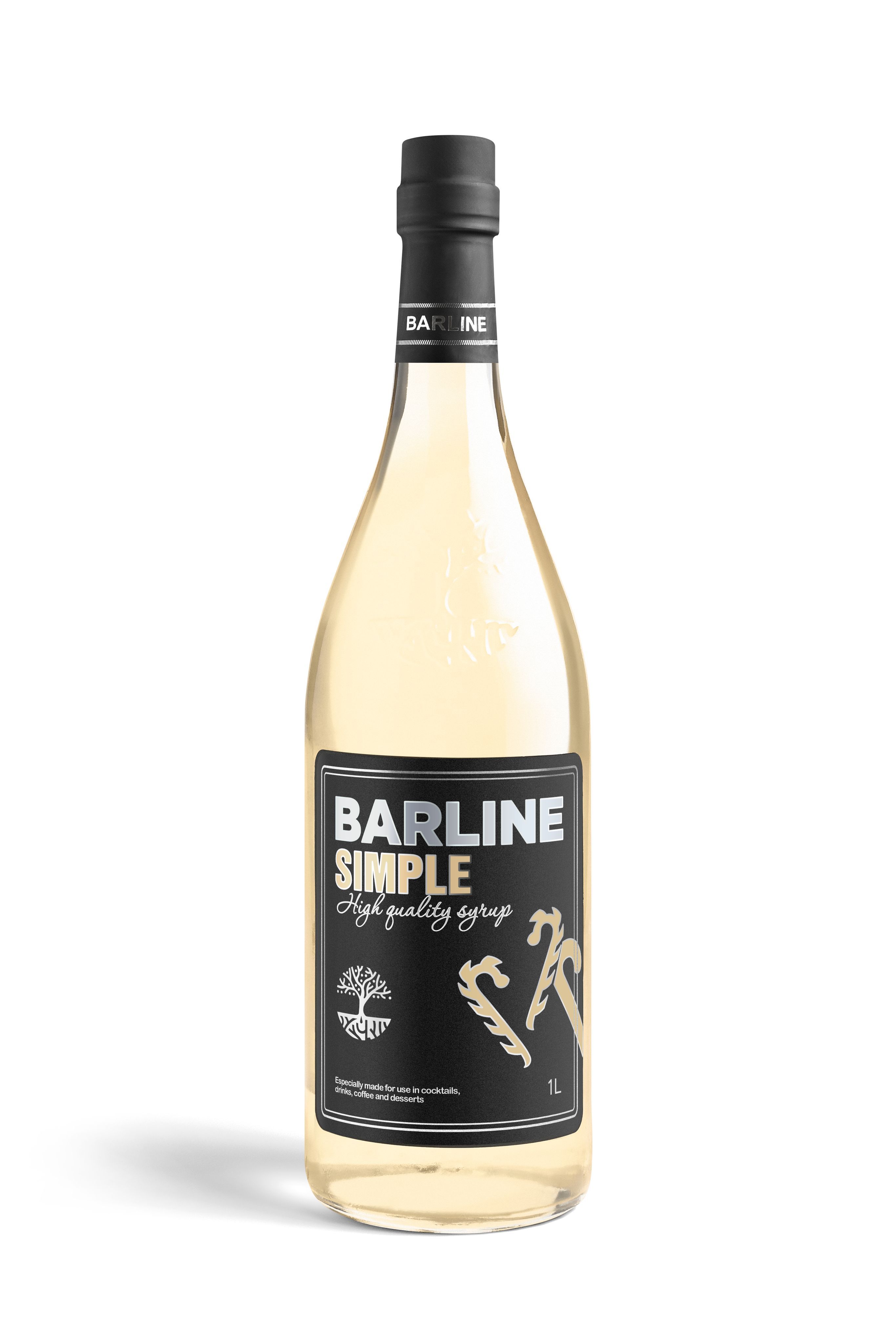 Сироп Barline Сахарный сироп (Simple), 1 л, для кофе, чая, коктейлей и ...
