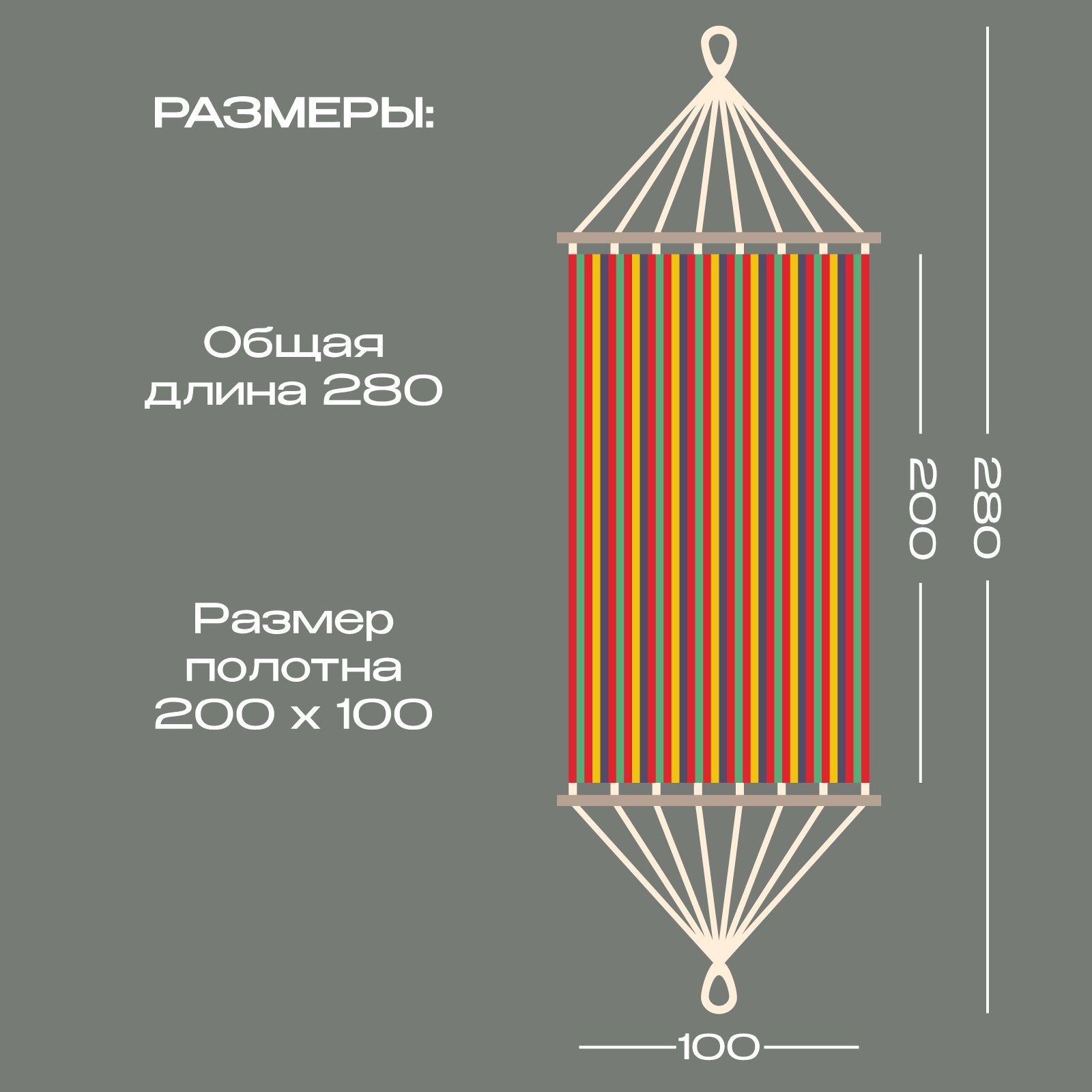 Размер гамака ширина и длина