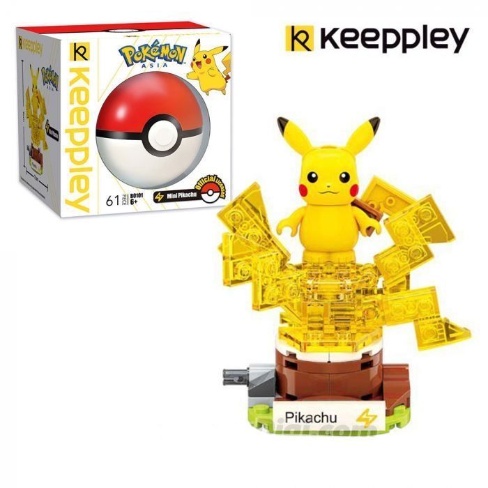 Покемоны Покетболл и Пикачу Qman Keeppley - Mini Pikachu в Pokeball "Pokemon"