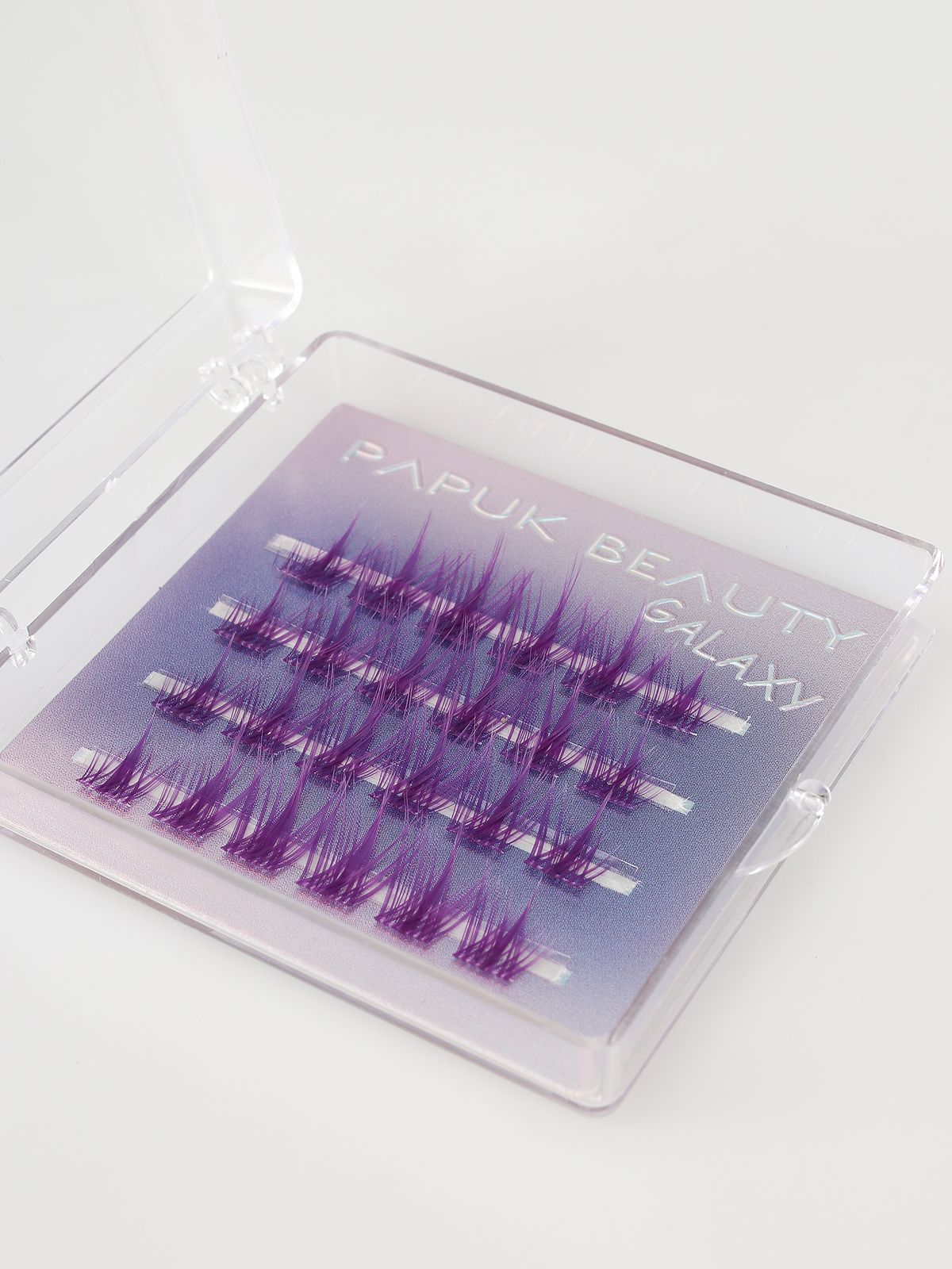 Накладные ресницы PAPUK BEAUTY цветные пучки GALAXY purple - купить с ...
