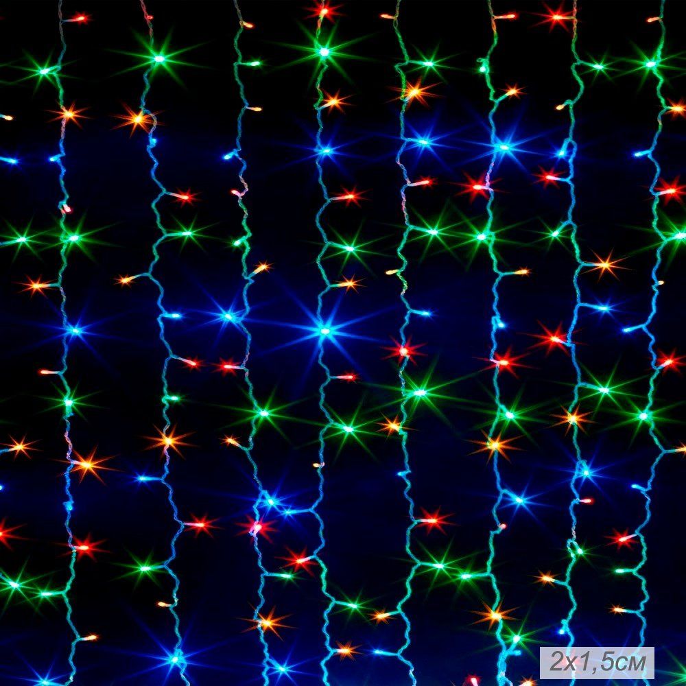 Гирлянда светодиодная. ДОЖДЬ разноцветный, 2х1,5 м, 120 LED. Гирлянда светодиодная. ДОЖДЬ разноцветный, 2х1,5 м, 120 LED.