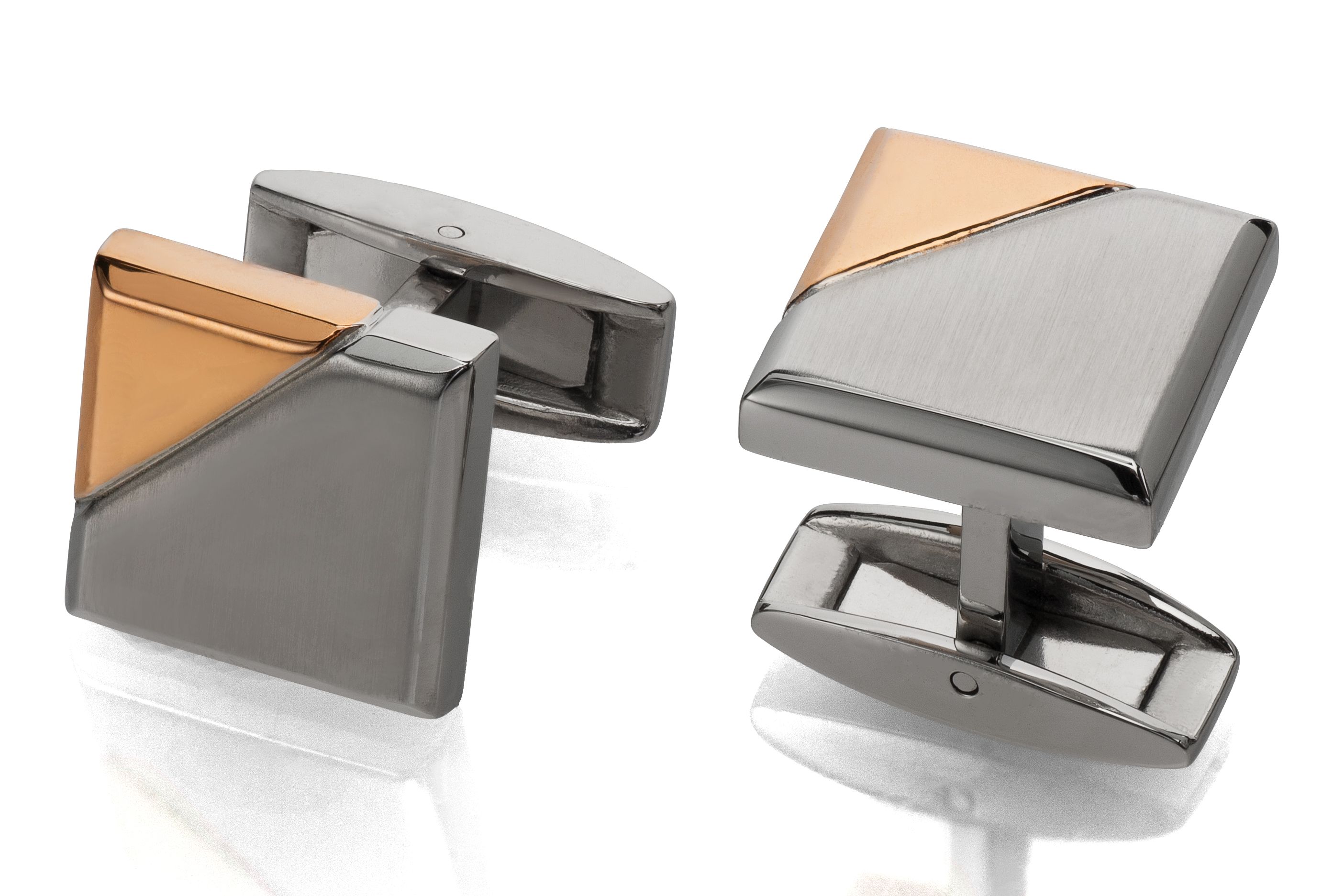 Запонки мужские золотые Colibri OF LONDON Equinox Stainless Steel Satin ...