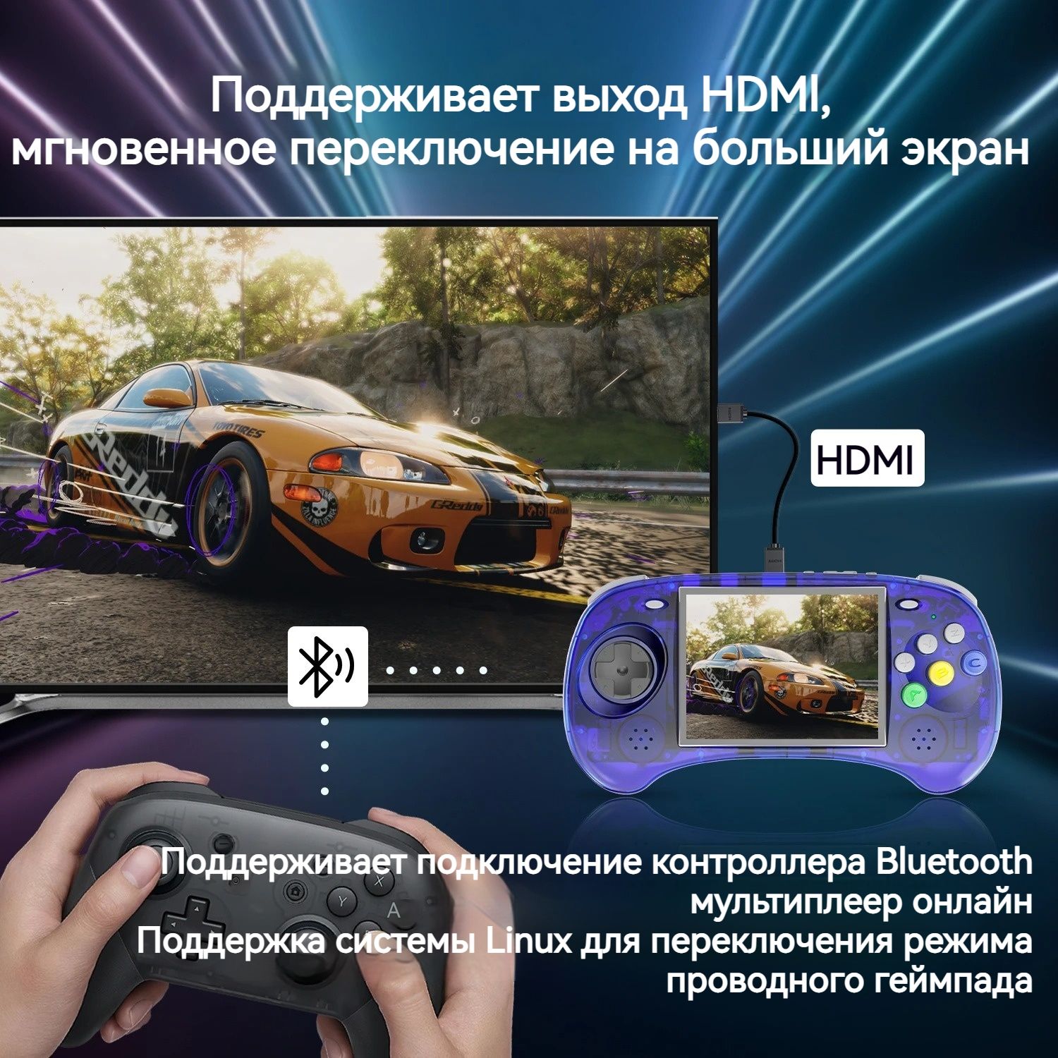 Игровая приставка, ARC-S/ARC-D Портативный игровой джойстик, 4-дюймовый  экран IPS, Система Linux/Android 11, Разрешение 640x480, RK3566 Quad-Core  64 bit Cortex-A55, 3500mAh - купить с доставкой по выгодным ценам в  интернет-магазине OZON (1488435768)