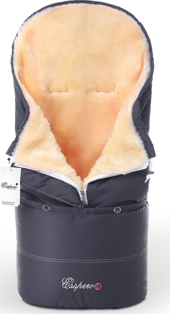 Зимний конверт в коляску Esspero Transformer, натуральная шерсть, с ...