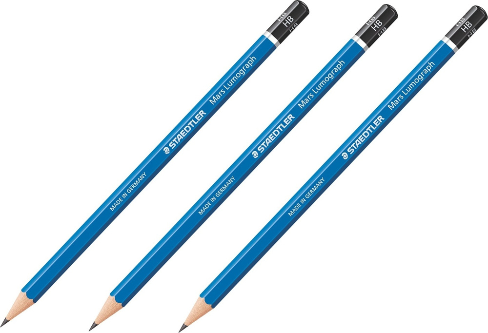 Карандаш чернографитный STAEDTLER Mars Lumograph, HB, 3 шт. - купить с ...