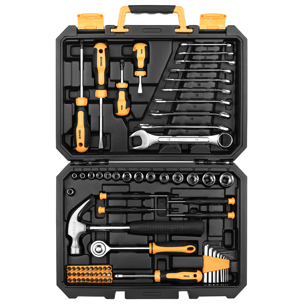 Универсальный набор инструмента для дома и авто в чемодане DEKO DKMT74 (74  предмета) - купить по выгодной цене в интернет-магазине OZON (1187613112)