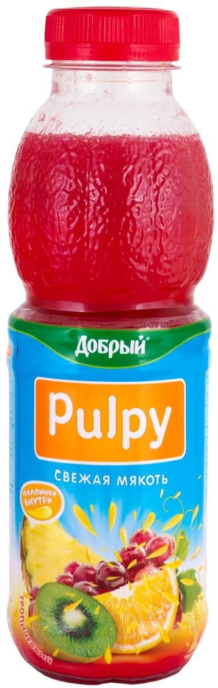 Напиток сокосодержащий Добрый Pulpy, тропический, 0,45 л 12 - купить с ...