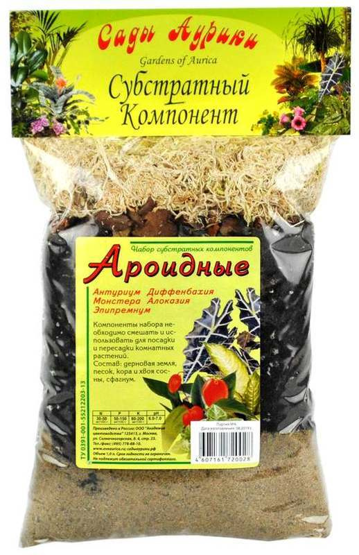 Субстрат грунт Ароидные 1л для ароидных растений: антуриума ...