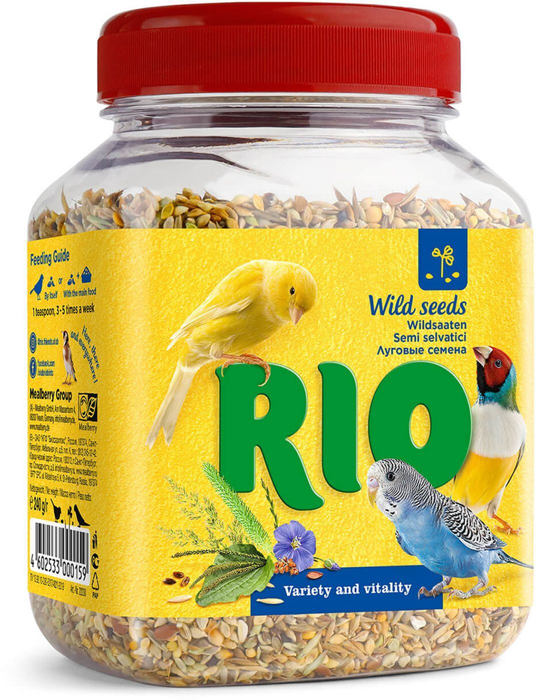 Rio Wild Seeds / Лакомство Рио для мелких птиц Семена луговых трав 240 г  #1