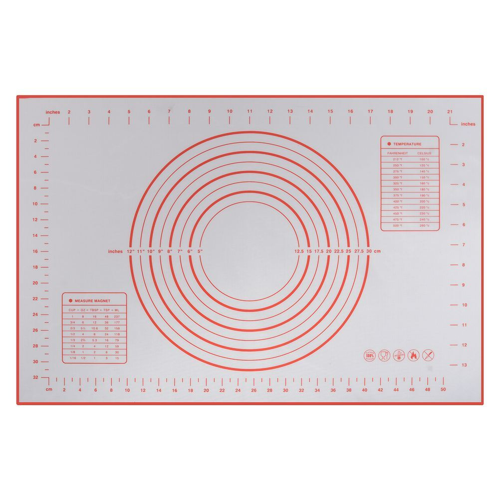 Силиконовый коврик для выпечки с разметкой 60х40см #1