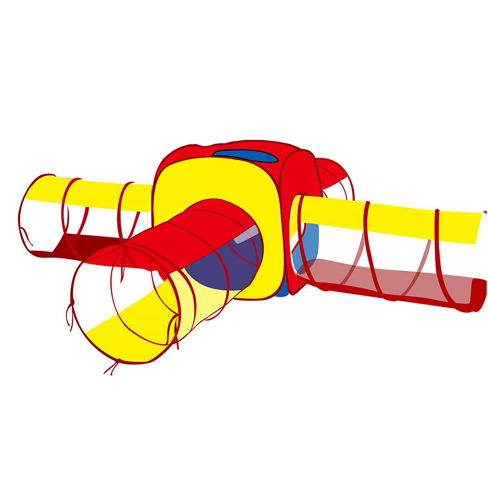 Детская палатка дом + 100 шаров Pituso Квадрат + 4 туннеля #1