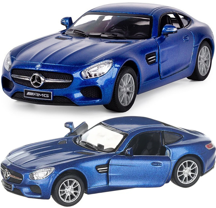 Машинка металлическая Kinsmart 1:36 Mercedes-AMG GT (Мерседес) 5388DKT инерционная, двери открываются #1