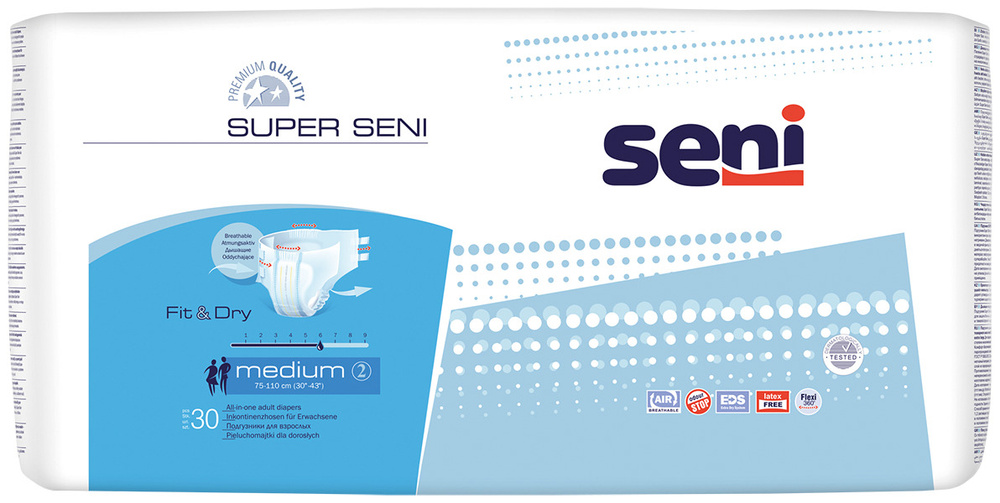 Подгузники для взрослых Super Seni medium (обхват 75-110 см), 30 шт. #1
