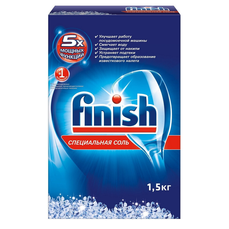 Finish Соль от накипи ПММ Calgonit, 1,5кг #1