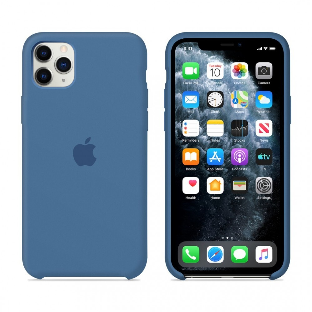 Силиконовый чехол для смартфона Silicone Case на iPhone 11 PRO MAX / Айфон  11 ПРО МАКС с логотипом, синие сумерки - купить с доставкой по выгодным  ценам в интернет-магазине OZON (715684318)