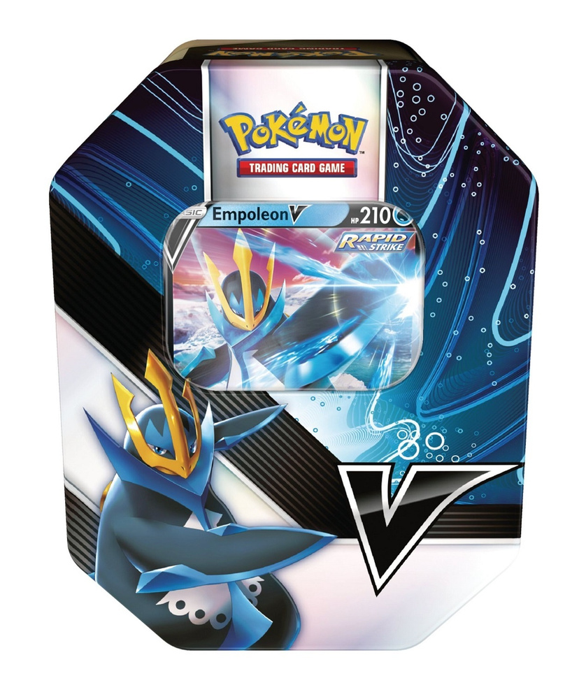 Коллекционная карточная игра Pokemon: V Strikers Tin - Empoleon V (Made in  USA)