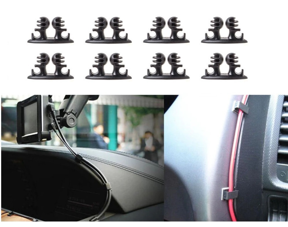 Клипсы самоклеящиеся для проводов авто, 8шт - купить с доставкой по ...