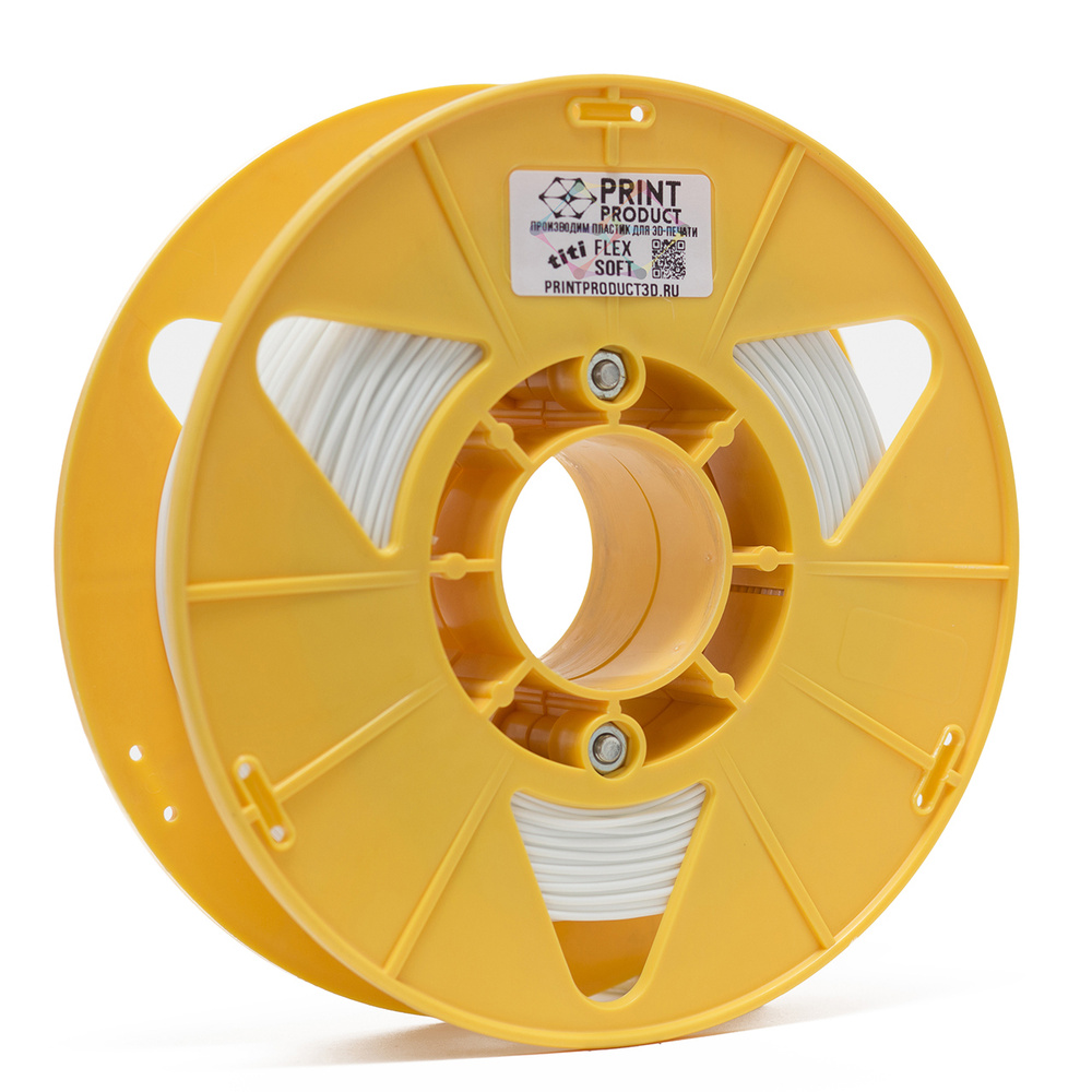 Titi Flex Soft Белый , 500 гр, 1,75мм, пластик PrintProduct для 3D ...