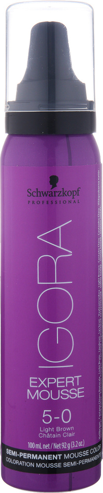 Schwarzkopf Professional Igora Expert Mousse Тонирующий мусс для волос 5-0 Светлый коричневый натуральный #1