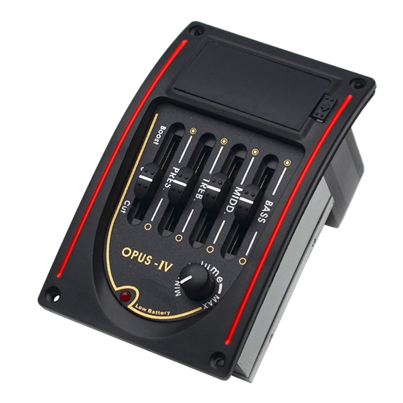 Групповой эквалайзер для акустической гитары, гитарный предусилитель, 4 ...