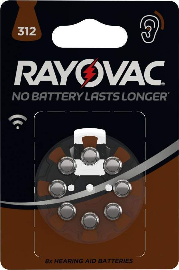 Rayovac Батарейка PR41 (ZA312, V312A, DA312), Воздушно-цинковый тип, 8 шт  #1