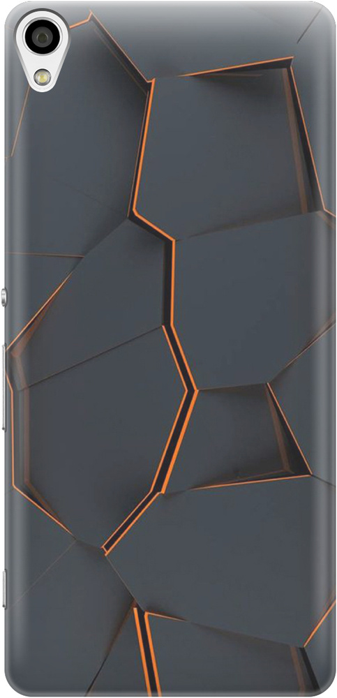 Силиконовый чехол Графитовый излом на Sony Xperia XA / Сони Иксперия ХА ...
