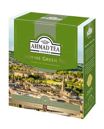 AHMAD TEA Чай зеленый байховый мелкий с жасмином, Jasmine Green Tea, 100 пак., 3 шт.  #1