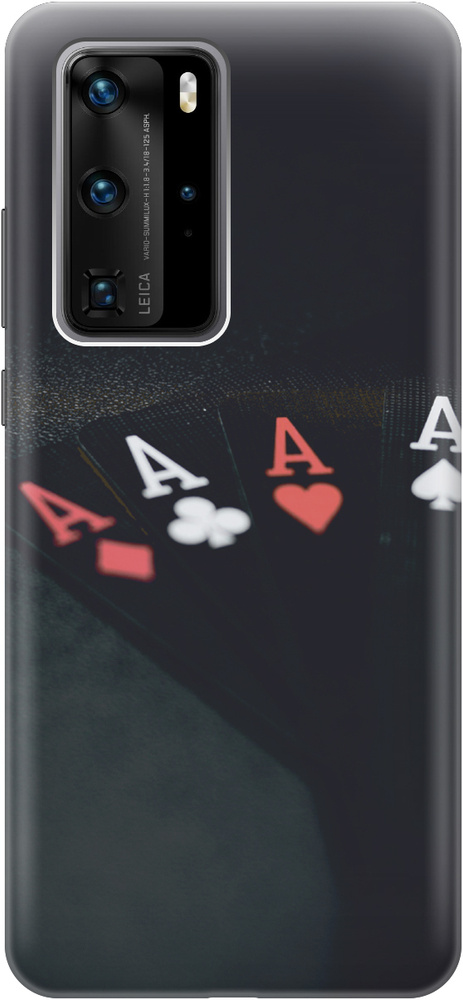 Силиконовый чехол на Huawei P40 Pro / Хуавей П40 Про с эффектом блеска ...