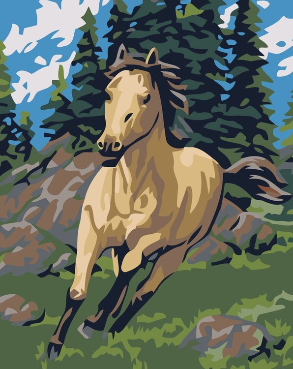 Раскраска лошадь (конь) для детей, скачай и распечатай