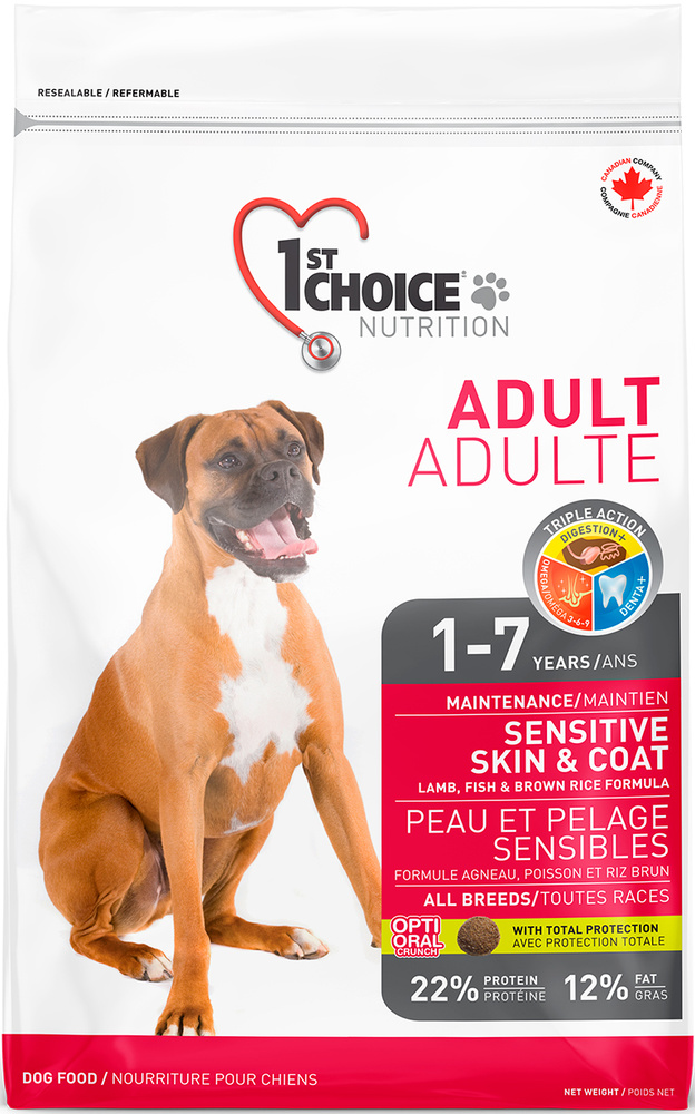 Корм 1st Choice Sensitive Skin & Coat для собак, для кожи и шерсти, с ...