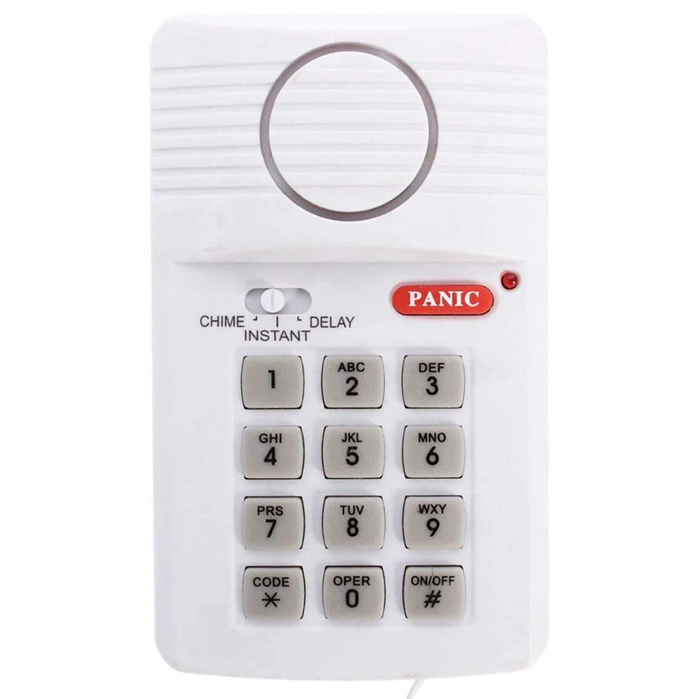 Громкая беспроводная дверная сигнализация безопасности Pin Panic Keypad для  домашнего офиса - купить с доставкой по выгодным ценам в интернет-магазине  OZON (481998147)