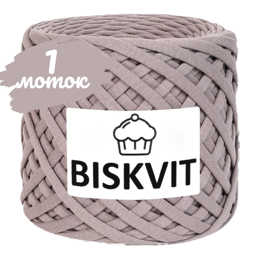 Трикотажная пряжа Biskvit  пудра, 100м., лицевая, (бисквит) #1