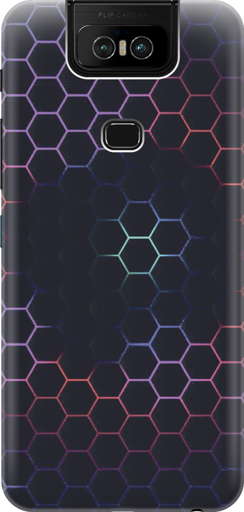 Силиконовый чехол Светящиеся соты на ASUS ZenFone 6 ZS630KL / Асус ...