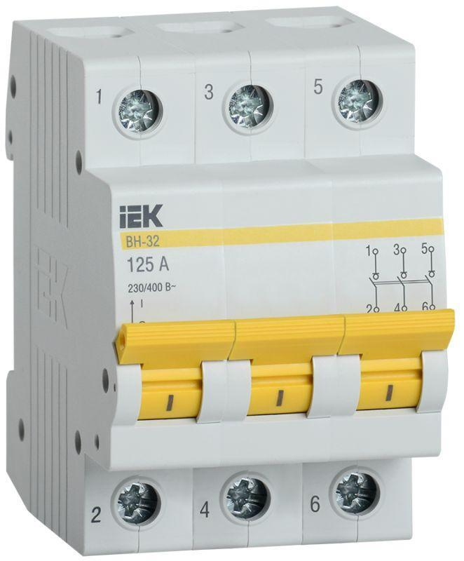 Выключатель нагрузки (мини-рубильник) ВН-32 3Р 125А IEK MNV10-3-125  #1