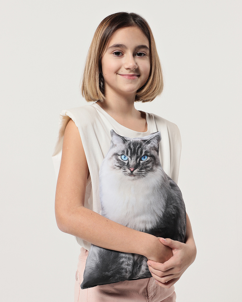 Реалистичная мягкая игрушка кот, кошка, игрушка антистресс в подарок,  декоративная подушка - купить с доставкой по выгодным ценам в  интернет-магазине OZON (295812337)