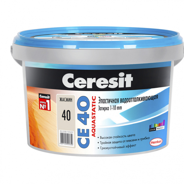Затирка Ceresit CE 40 1-10 мм жасмин 2 кг #1