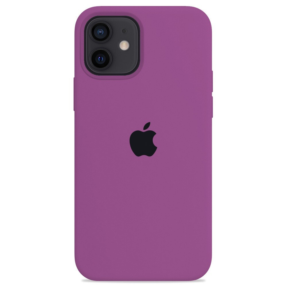 Силиконовый чехол для смартфона Silicone Case на iPhone 12 / Айфон 12 с  логотипом, фиолетовый - купить с доставкой по выгодным ценам в  интернет-магазине OZON (592462459)