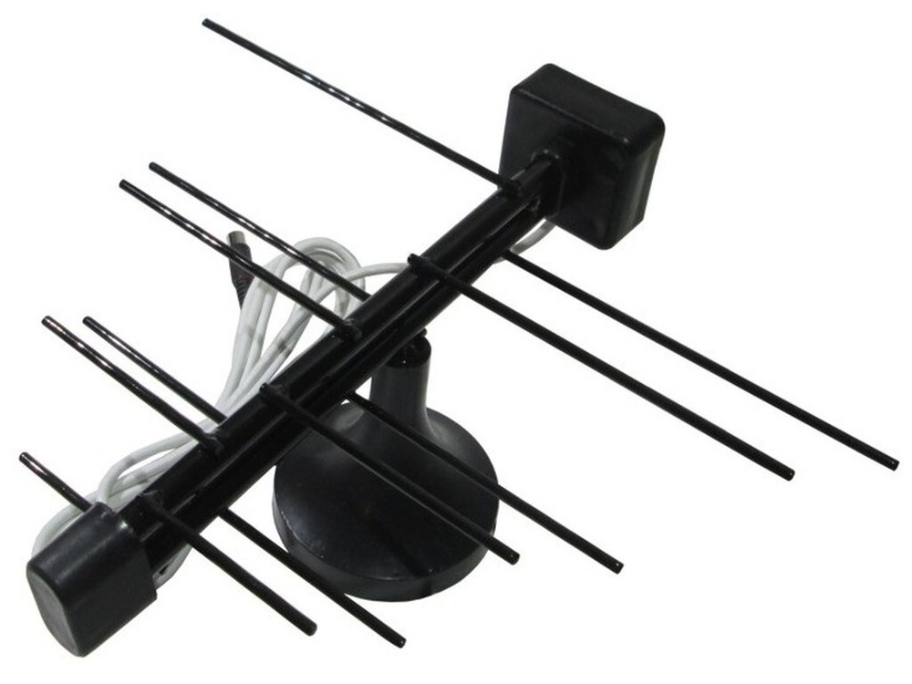 "БАБОЧКА- 1А-5ВОЛЬТ" АКТИВНАЯ ЧЁРНАЯ антенна комнатная с усилителем DVB ...