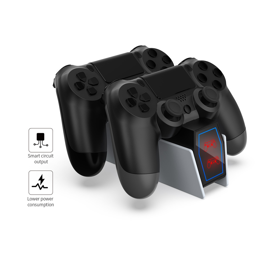 Зарядная станция DOBE для двух геймпадов PS4 / PS4 Slim / PS4 PRO с  индикаторами