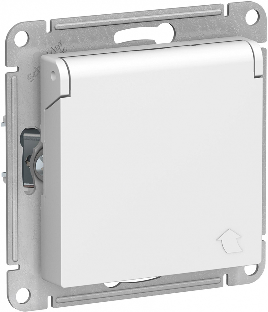 Розетка со шторками с крышкой Systeme Atlas Design (белый) - купить по ...