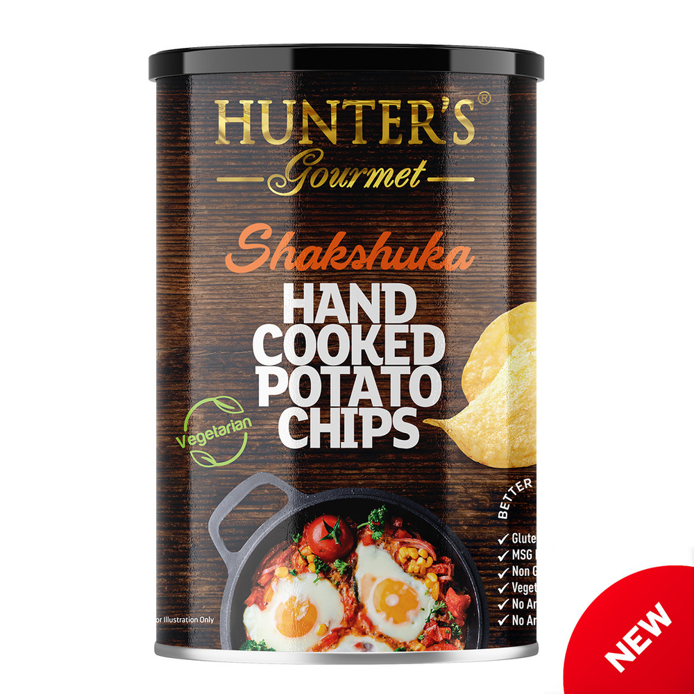 Картофельные чипсы натуральные, приготовленные вручную Hunter's Gourmet "Шакшука", (150г) ОАЭ  #1