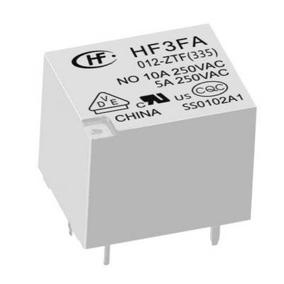 Реле электромеханическое HONGFA HF3FA-012-ZTF субминиатюрное, U катушки 12 VDC, 10 А, SPDT  #1