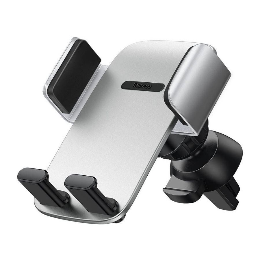 Автомобильный держатель гравитационный Baseus Easy Control Pro Clamp Car  Mount Holder (Air Outlet Version) Silver (SUYK010112)