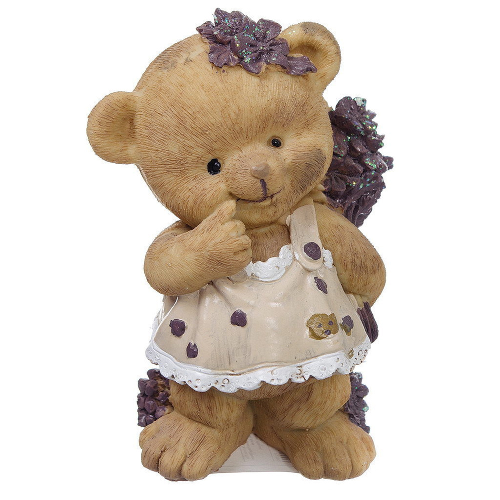 Фигурка декоративная Мишка с букетом, 14.5 см, Y6-2242 #1