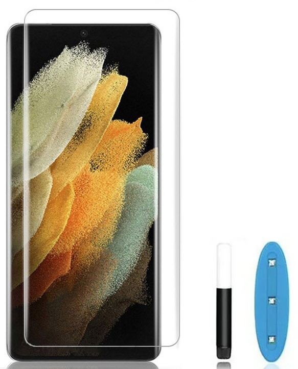 Защитное стекло "UV комплект" для Samsung G991B (S21)/самсунг с21 (клей ...